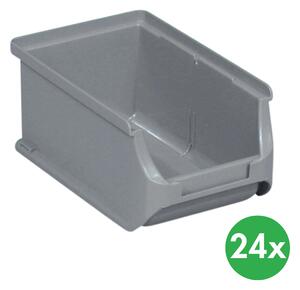 Plastové boxy PLUS 2, 102 x 160 x 75 mm, šedé, 24 ks