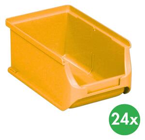 Plastové boxy PLUS 2, 102 x 160 x 75 mm, žluté, 24 ks