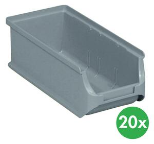 Plastové boxy PLUS 2L, 102 x 215 x 75 mm, šedé, 20 ks