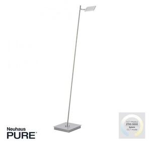PAUL NEUHAUS PURE MIRA LED stojací svítidlo stříbrné, stmívatelné 2700-5000K