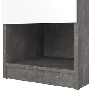 Noční stolek 76238 beton/bílý lesk