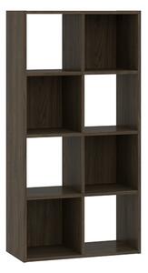 Regál Sinde 2x4, tmavý ořech