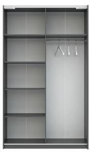 Šatní skříň Argalo 120, antracit / krémová