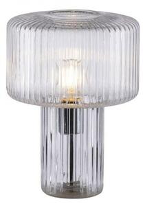 PAUL NEUHAUS stolní lampa transparentní, sklo tvaru houby, pr.25cm, vypínač