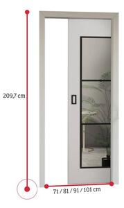Posuvné dveře EVO HUGO 70 + zárubeň, 70x209,7, grafit
