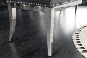 Stolová lavice CASTLE 165 CM šedá samet Nábytek | Jídelní prostory | Stolové lavice