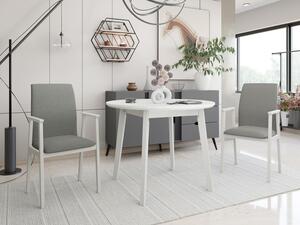 Rozkládací stůl se 2 židlemi - AL25, Barva dřeva: bílá, Potah: Hygge D91 Mirjan24 5903211292637