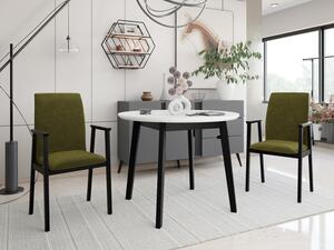 Rozkládací stůl se 2 židlemi - AL25, Barva dřeva: bílá, Potah: Hygge D20 Mirjan24 5903211292620