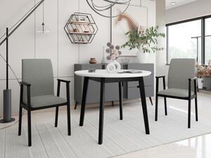 Rozkládací stůl se 2 židlemi - AL25, Barva dřeva: bílá, Potah: Kronos 22 Mirjan24 5903211292576