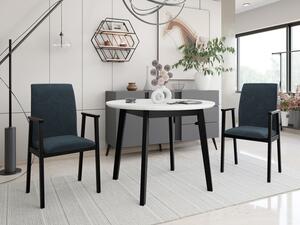 Rozkládací stůl se 2 židlemi - AL25, Barva dřeva: bílá, Potah: Kronos 7 Mirjan24 5903211292569
