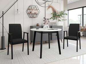 Rozkládací stůl se 2 židlemi - AL25, Barva dřeva: bílá, Potah: Kronos 22 Mirjan24 5903211292651