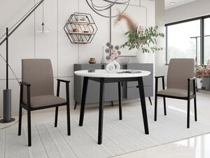 Rozkládací stůl se 2 židlemi - AL25, Barva dřeva: bílá, Potah: Hygge D20 Mirjan24 5903211292620