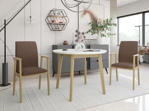 Rozkládací stůl se 2 židlemi - AL25, Barva dřeva: bílá, Potah: Soro 28 Mirjan24 5903211292675
