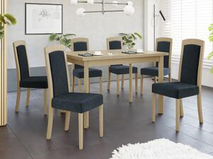 Rozkládací stůl se 6 židlemi - AL26, Barva dřeva: sonoma-L, Potah: Zetta 300 Mirjan24 5903211292934