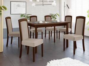 Rozkládací stůl se 6 židlemi - AL26, Barva dřeva: bílá-L, Potah: Hygge D20 Mirjan24 5903211292705