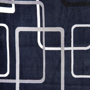 Kvalitex Mikrolyšová deka s beránkem Čtverce černé Polyester, 150x200cm