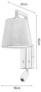 Brilagi - LED Nástěnná lampa RAYA 1xE14/40W/230V + LED/3W černá