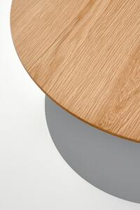 Kulatý konferenční stolek Skandinávský Naturalurální deska stolu Popelavý AFINA-fi 49/43 cm