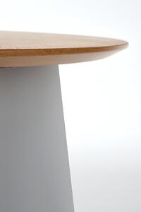 Kulatý konferenční stolek Skandinávský Naturalurální deska stolu Popelavý AFINA-fi 49/43 cm