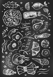 Černý pratelný koberec 50x80 cm Life Is Yummy – Vitaus