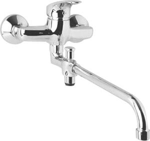 Mereo Nástěnná baterie do byt. jádra, Sonáta, 150 mm, s trubkovým ramínkem 330 mm, bez příslušentví, chrom CB60203N
