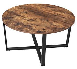 Vasagle Kulatý konfereční stolek, rustikální hnědá, 88 x 47 cm