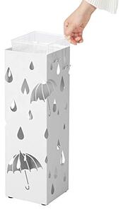 Songmics Stojan na deštníky, motiv kapky, bílý, výška 49 cm