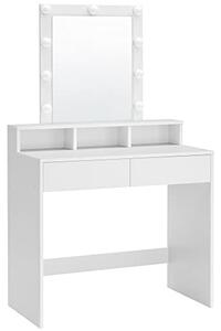 Vasagle Toaletní kosmetický stolek s LED osvětlením, bílý