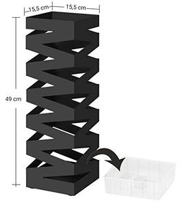 Stojan na deštníky, černý, výška 49 cm LUC16BV1