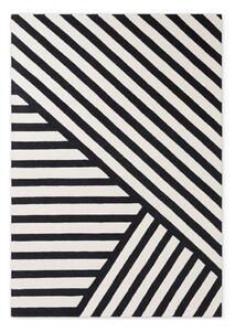 Černobílý ručně tkaný vlněný koberec 120x180 cm Stryve Noir – Elle Decoration