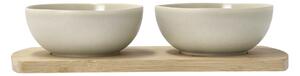 Villa Collection Kameninovo bambusová servírovací sada Shoku Soft Beige 28,5x13 cm
