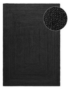 Černý oboustranný/ručně tkaný jutový koberec 60x90 cm Juno – Hanse Home