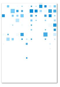Vertikální Fotoobraz na skle Modré čtverce osv-100521410