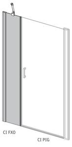Roth Caribe Line Sprchové dveře do niky s bočním profilem 105 cm, černý elox/čiré sklo