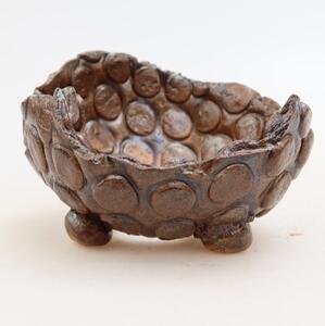 E-bonsai Keramická Skořápka 8,5 x 8,5 x 6 cm hnědozelená