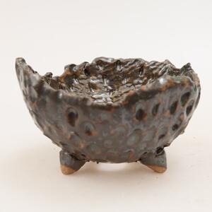 E-bonsai Keramická Skořápka 10 x 9,5 x 6 cm hnědozelená