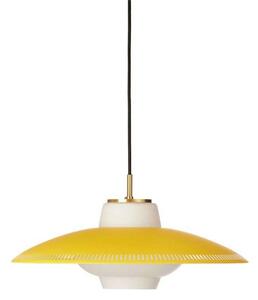 Závěsná svítidlo Warm Nordic, Opal Shade, stmívatelné, Žlutá, Jídelna, Kov, Skandinávský
