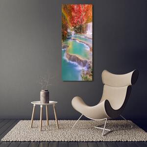 Vertikální Fotoobraz na skle Vodopád podzim osv-101089544