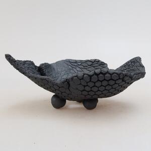E-bonsai Keramická Skořápka 13,5 x 9,5 x 6 cm kovová