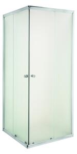 INVENA - Sprchový kout čtverec PARLA, profil: chrom, sklo frosted 90x90 AK-48-191-O