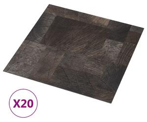 Samolepicí podlahové desky 20 ks PVC 1,86 m² struktura dřeva