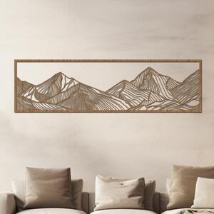 Dřevo života | Dřevěný dekorace na zeď HORY LINES | Rozměry (cm): 40x11 | Barva: Bílá