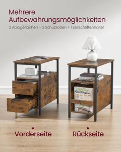 VASAGLE Odkládací stolek Industry - 60x61x35 cm