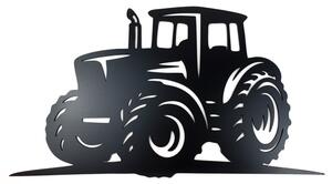 Dřevěná dekorace Traktor černý (67 x 37,5 cm) - Kvalitní samolepky.cz