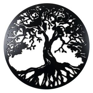 Dřevěná dekorace Strom života černý (49,5 x 49,5 cm) - Kvalitní samolepky.cz