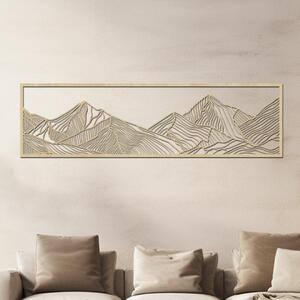 Dřevo života | Dřevěný dekorace na zeď HORY LINES | Rozměry (cm): 40x11 | Barva: Bílá