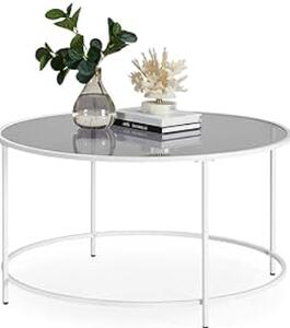 VASAGLE Konferenční stolek - bílá/šedá - 84x45,5x84 cm