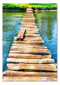 Vertikální Foto obraz fotografie na skle Dřevěný most osv-102004373