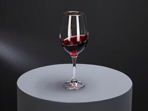 ERNESTO® Sada sklenic se zlatým okrajem, 6dílná (sklenice na červené víno) (100366964003)