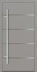 Hliníkové vchodové dveře FM Turen Premium P90 M02 šedá/bílá RAL9007/9016